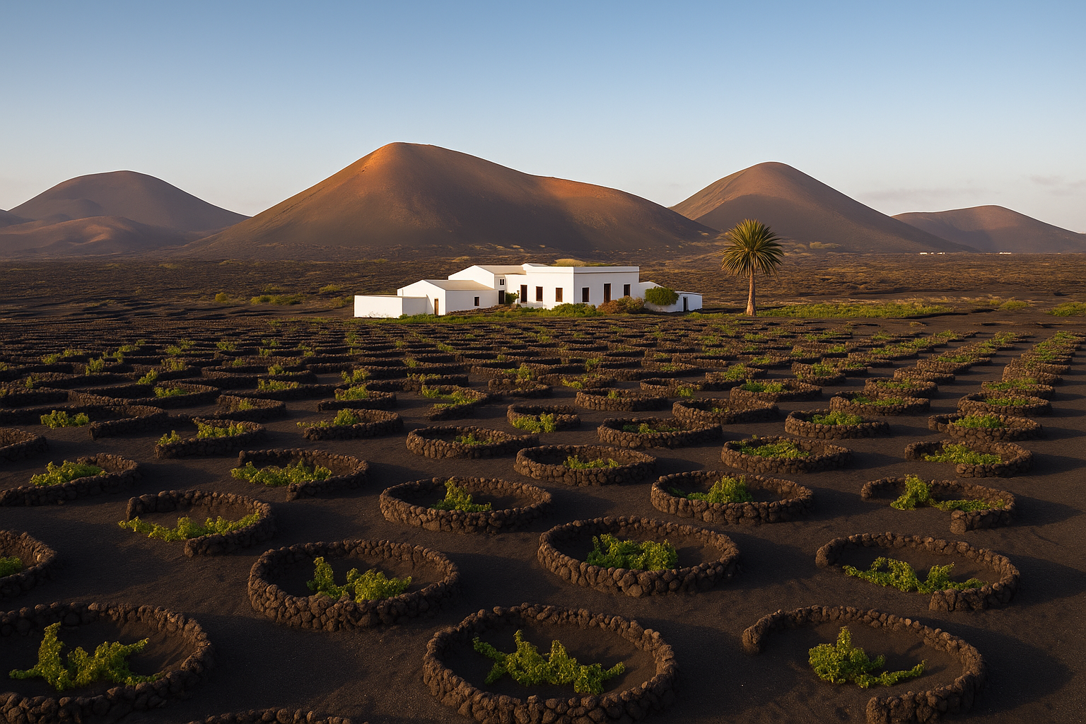 Vigneti e paesaggio vulcanico nella zona di La Geria a Lanzarote, perfetta location per un matrimonio immerso nella natura