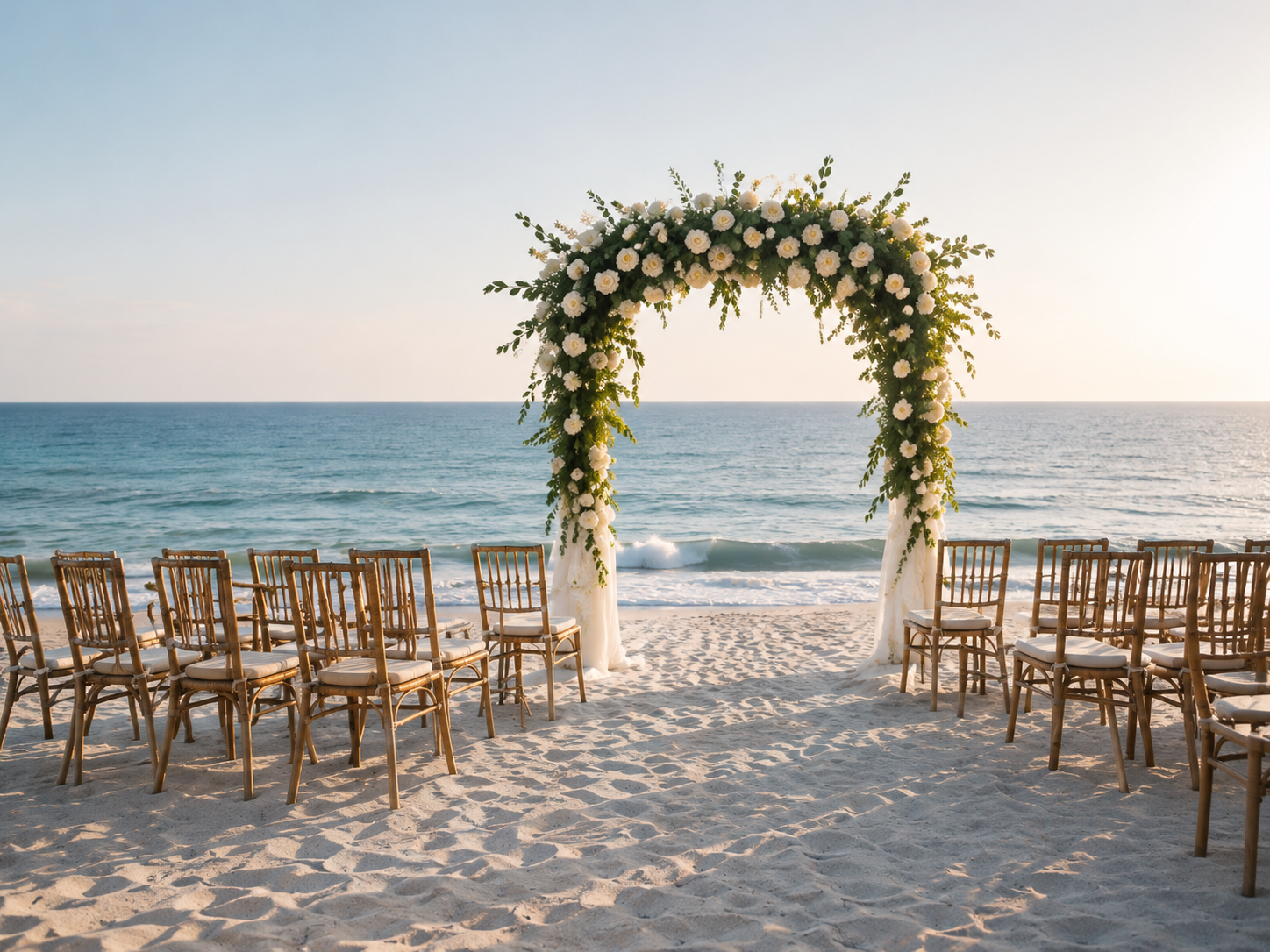 Cerimonia di matrimonio al mare al tramonto a Lanzarote